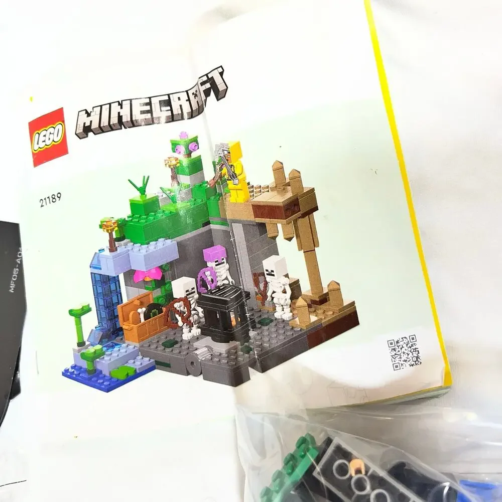 LEGO Minecraft The Skeleton Dungeon Set 21189 Open Box 80% Complete Manual